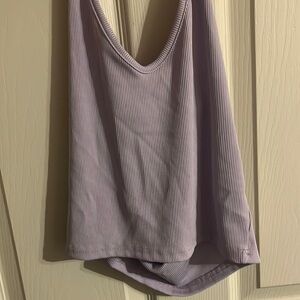 Light Purple/Lilac Stretch Cropped Athletic Tank Top size large